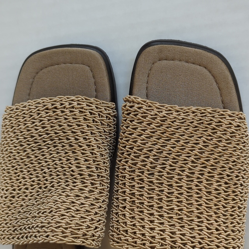 Wesley & Co. Neutral Slide Summer Sandal 6 Tan Brown - Picture 5 of 15
